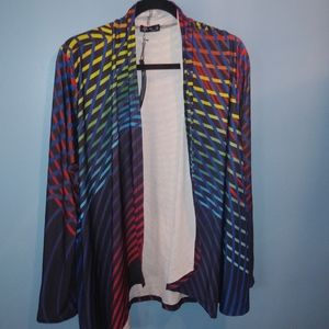 Bright rainbow top, long sleeved